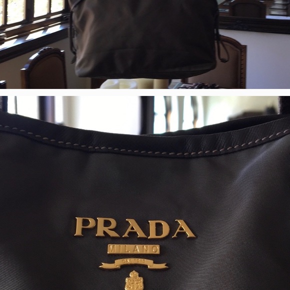 (Used) Prada tote. Dark green. Slight discoloration - Picture 2 of 10